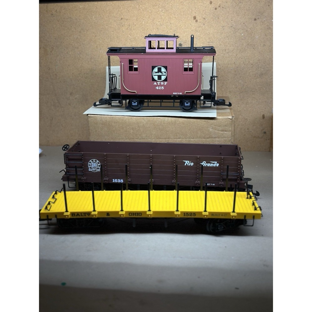 Bachmann G Scale Train Car Lot: Rolling Stock #1638 Gondola & B&O #1525 Flatcar